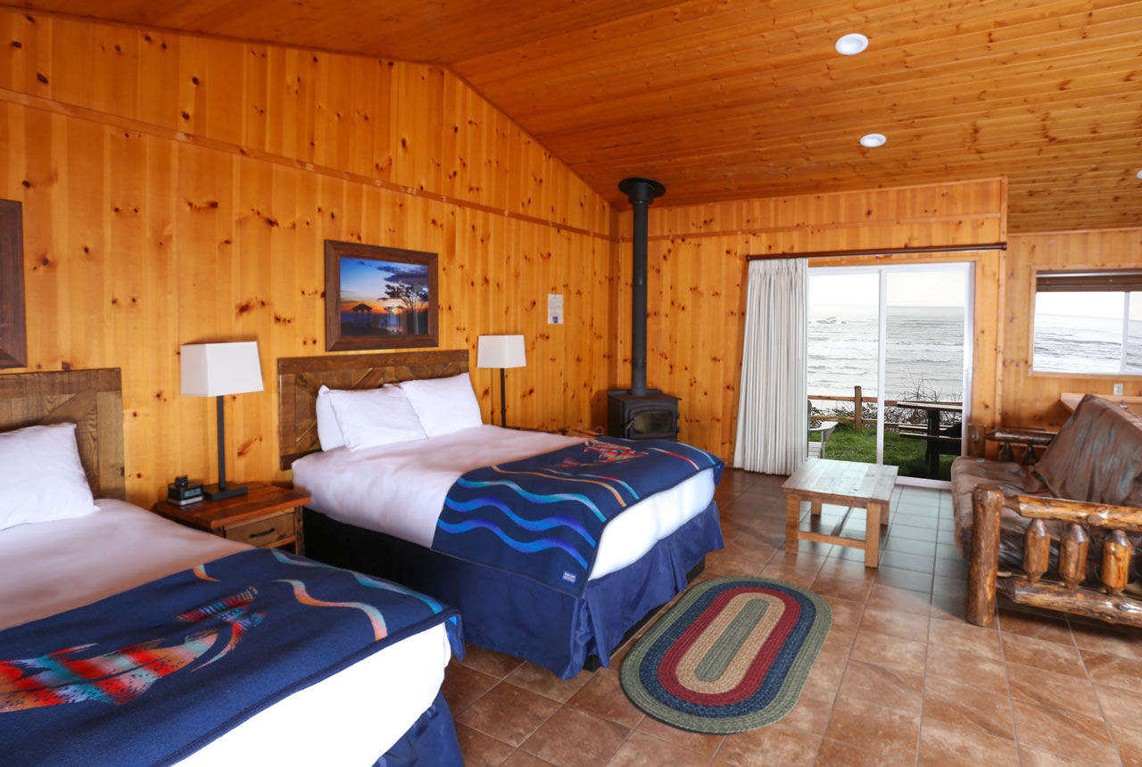 Enjoy an ocean view from your bluff cabin duplex.