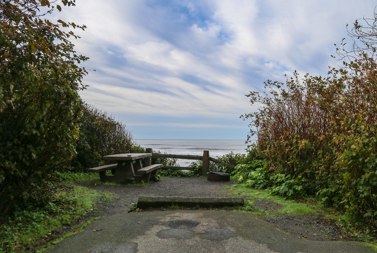 Stay at the group campsite just south of Kalaloch Lodge.